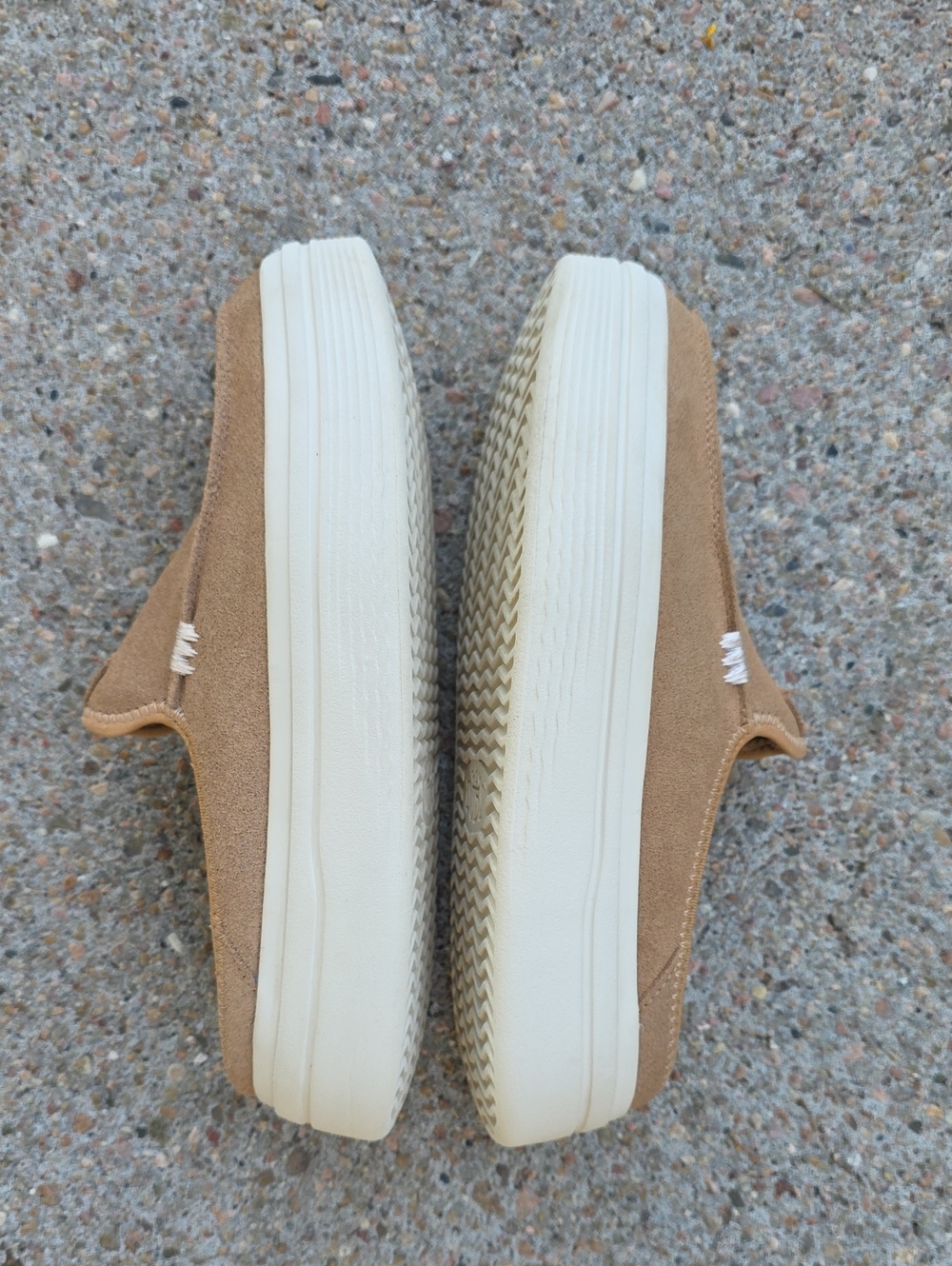 Hey Dude Austin Lift Platform Classic Tan Suede Leather Mule Size 9 - Picture 5 of 12